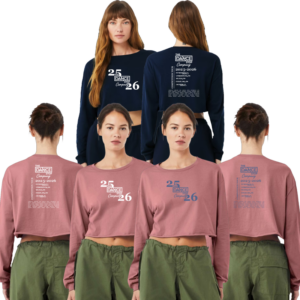 TDS Ladies Cropped Long Sleeve Tee